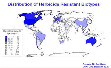 Distributions of Herbicide Resistant Biotypes